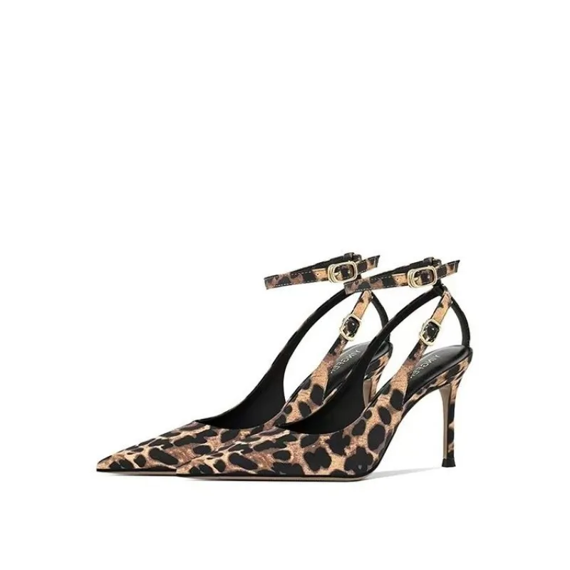 Women's High Heeled Sandals Fashion Leopard Print Slingback Sandal Sexy Pointed Toe Thin Heel Mule Sandals for Women Dress Pumps
Women's High Heeled Sandals Fashion Leopard Print Slingback Sandal Sexy Pointed Toe Thin Heel Mule Sandals for Women Dress Pumps