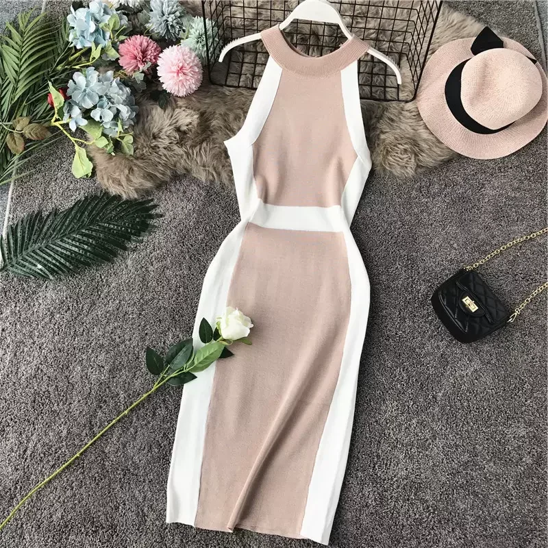 2024 Summer New Women Dress Elegant Sleeveless Knitted Bodycon Dress Fashion Lady Knitted Party Vestido Sundress
2024 Summer New Women Dress Elegant Sleeveless Knitted Bodycon Dress Fashion Lady Knitted Party Vestido Sundress