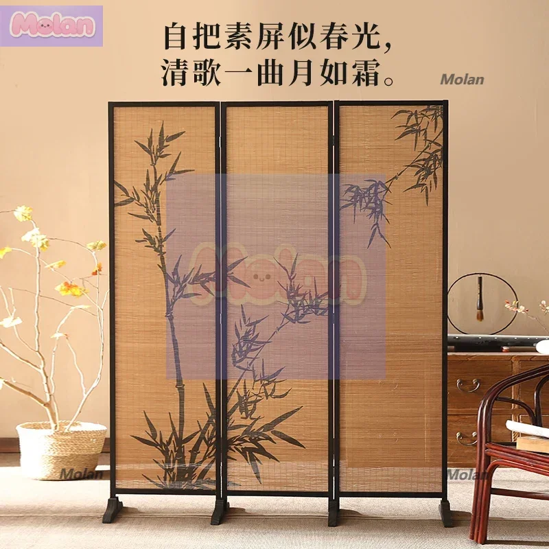 New Chinese screen bamboo sticker custom tea house partition bamboo weaving living room enclosure small apartment balcony nation
New Chinese screen bamboo sticker custom tea house partition bamboo weaving living room enclosure small apartment balcony nation