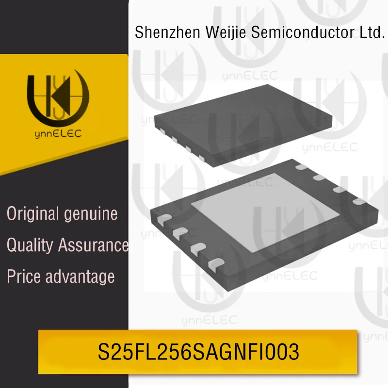 Original S25FL256SAGNFI003 256Mb SPI NOR Flash | 104MHz | 3V/3.3V | WSON-8
Original S25FL256SAGNFI003 256Mb SPI NOR Flash | 104MHz | 3V/3.3V | WSON-8