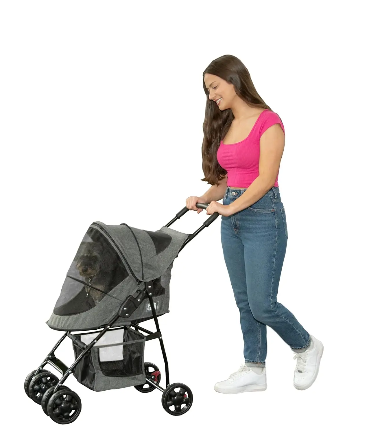 Foldable Pet Stroller for Cats & Dogs with Zipper Entry, Removable Liner, Storage Basket and Safety Features
Foldable Pet Stroller for Cats & Dogs with Zipper Entry, Removable Liner, Storage Basket and Safety Features