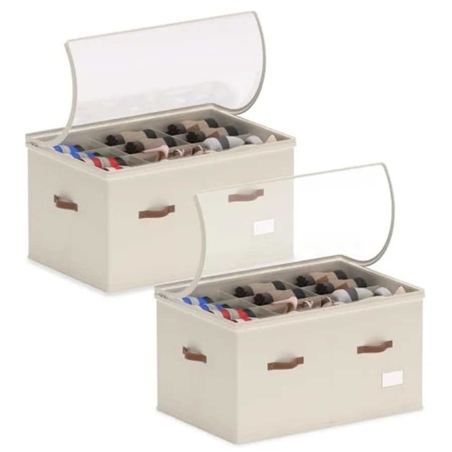 Shoe Organizer for Closet 2 Pack Shoe Storage Bins Foldable Shoe Storage Box Containers with Clear Cover and Sturdy Handles Sho
Shoe Organizer for Closet 2 Pack Shoe Storage Bins Foldable Shoe Storage Box Containers with Clear Cover and Sturdy Handles Sho