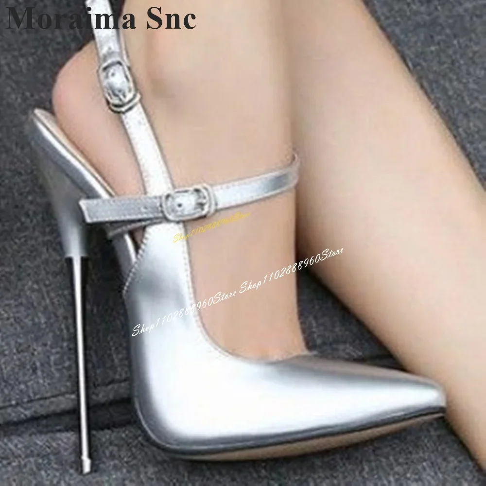 Luxury Silver Leather Metal Heel Sandals Stilettos High Heel Women Shoes Ankle Buckle Strap Pointed Toe 2024 Zapatos Para Mujere
Luxury Silver Leather Metal Heel Sandals Stilettos High Heel Women Shoes Ankle Buckle Strap Pointed Toe 2024 Zapatos Para Mujere
