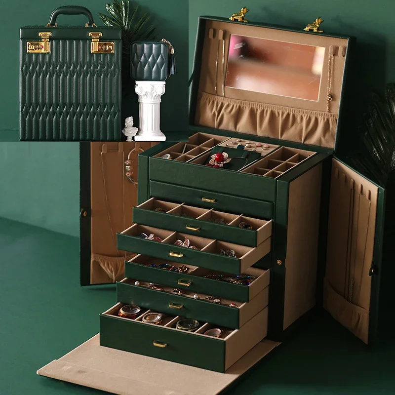Luxury Jewelry Storage Box Large Capacity 360 Password Lock Large Capacity Multi Layer Jewelry Storage Box Watch Earrings Gift
Luxury Jewelry Storage Box Large Capacity 360 Password Lock Large Capacity Multi Layer Jewelry Storage Box Watch Earrings Gift