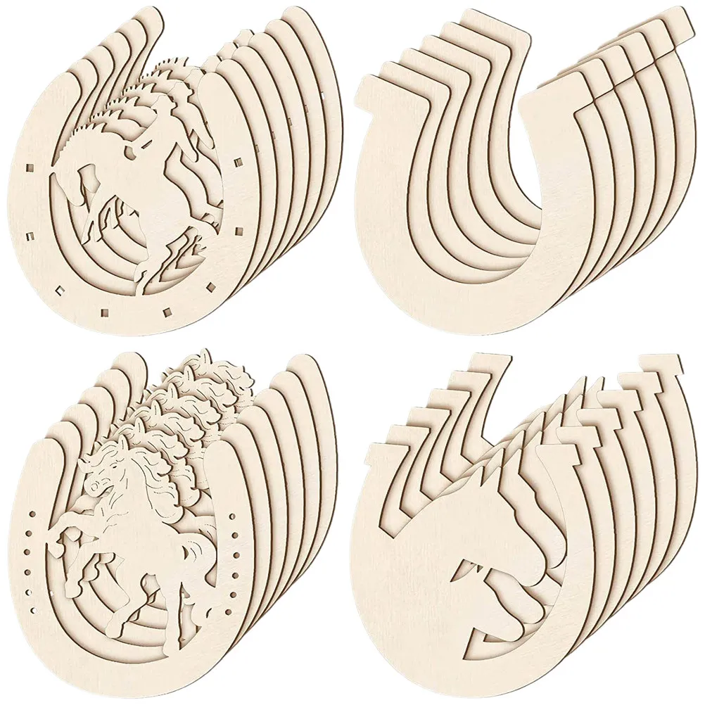 96Pcs Wooden Horseshoe Cutouts Unfinished Blank Wood Discs DIY Cowboy Party Decorations Western Craft Supplies Christmas Decor
96Pcs Wooden Horseshoe Cutouts Unfinished Blank Wood Discs DIY Cowboy Party Decorations Western Craft Supplies Christmas Decor