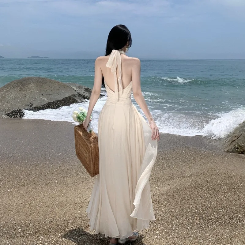 2025 Moonwhite French Halter Dress | 8M Sculptural Tulle Bareback Gown | V Neck Slimming Beach Wedding Coverup
2025 Moonwhite French Halter Dress | 8M Sculptural Tulle Bareback Gown | V Neck Slimming Beach Wedding Coverup