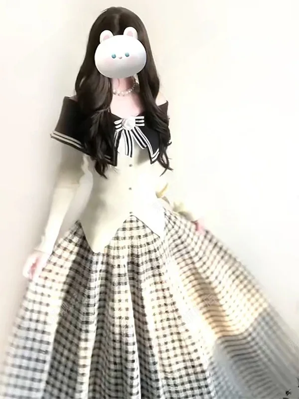 Потрясающий вязаный свитер на одно плечо с длинным рукавом, весенне-осенний, шикарный дизайн, темно-синий воротник, нежная цветочная 3D-вышивка, французский стиль
Потрясающий вязаный свитер на одно плечо с длинным рукавом, весенне-осенний, шикарный дизайн, темно-синий воротник, нежная цветочная 3D-вышивка, французский стиль