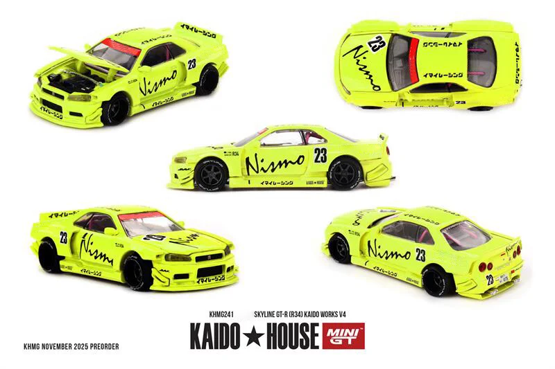 (Предзаказ) Kaido House x MINI GT 1:64 Skyline (R34) Kaido Works V4 Желтый литой под давлением модель коллекционной машины
(Предзаказ) Kaido House x MINI GT 1:64 Skyline (R34) Kaido Works V4 Желтый литой под давлением модель коллекционной машины