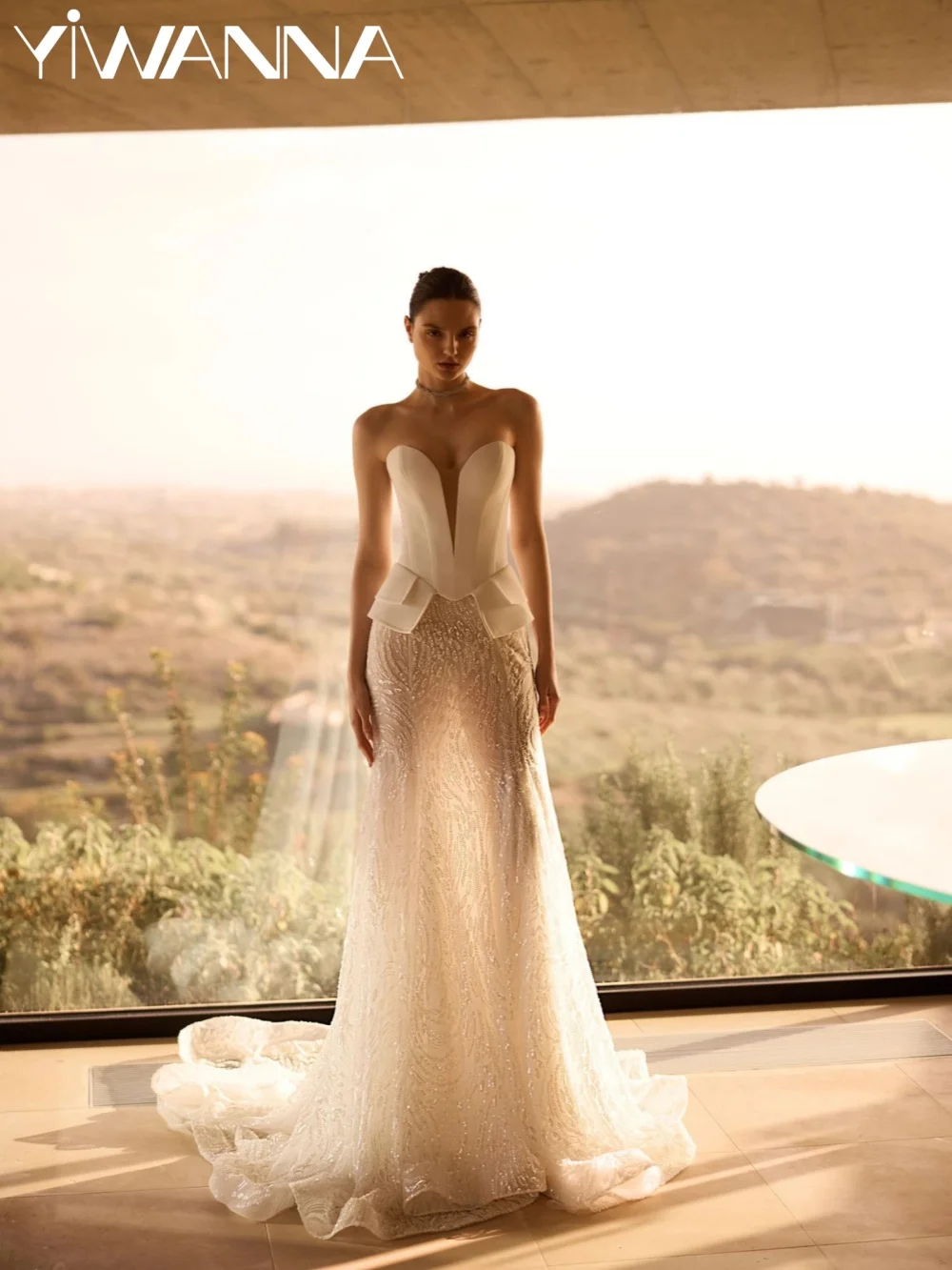 With Corset Shinny Beaded Wedding Dress Exquisite Sleeveless Mermaid Bridal Gown New Customized Floor-length Dresses For Bride
With Corset Shinny Beaded Wedding Dress Exquisite Sleeveless Mermaid Bridal Gown New Customized Floor-length Dresses For Bride