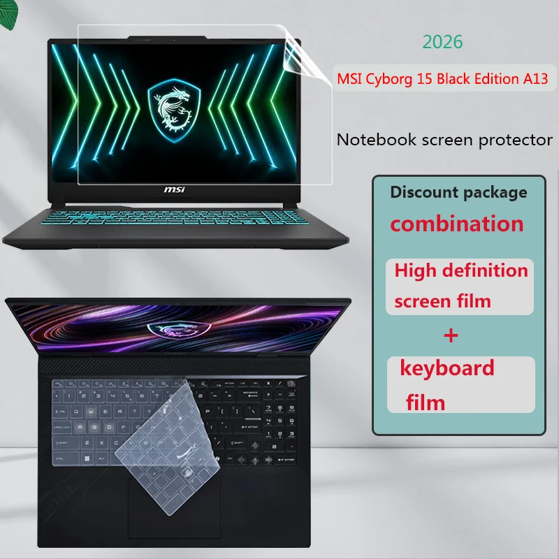 Защитная пленка для экрана ноутбука MSI Cyborg 15 Black Edition A13 A13UDX/A13UC, пленка для клавиатуры, суперпрозрачная, матовая, с защитой от синего света
Защитная пленка для экрана ноутбука MSI Cyborg 15 Black Edition A13 A13UDX/A13UC, пленка для клавиатуры, суперпрозрачная, матовая, с защитой от синего света