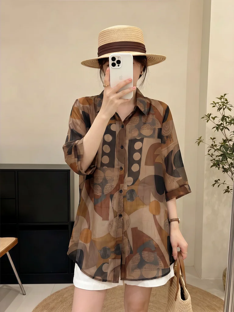 Summer New plus Size Women's Loose Chiffon Shirt with Shoulder Design Short Sleeve Casual Fashion Top for Vacation
Summer New plus Size Women's Loose Chiffon Shirt with Shoulder Design Short Sleeve Casual Fashion Top for Vacation