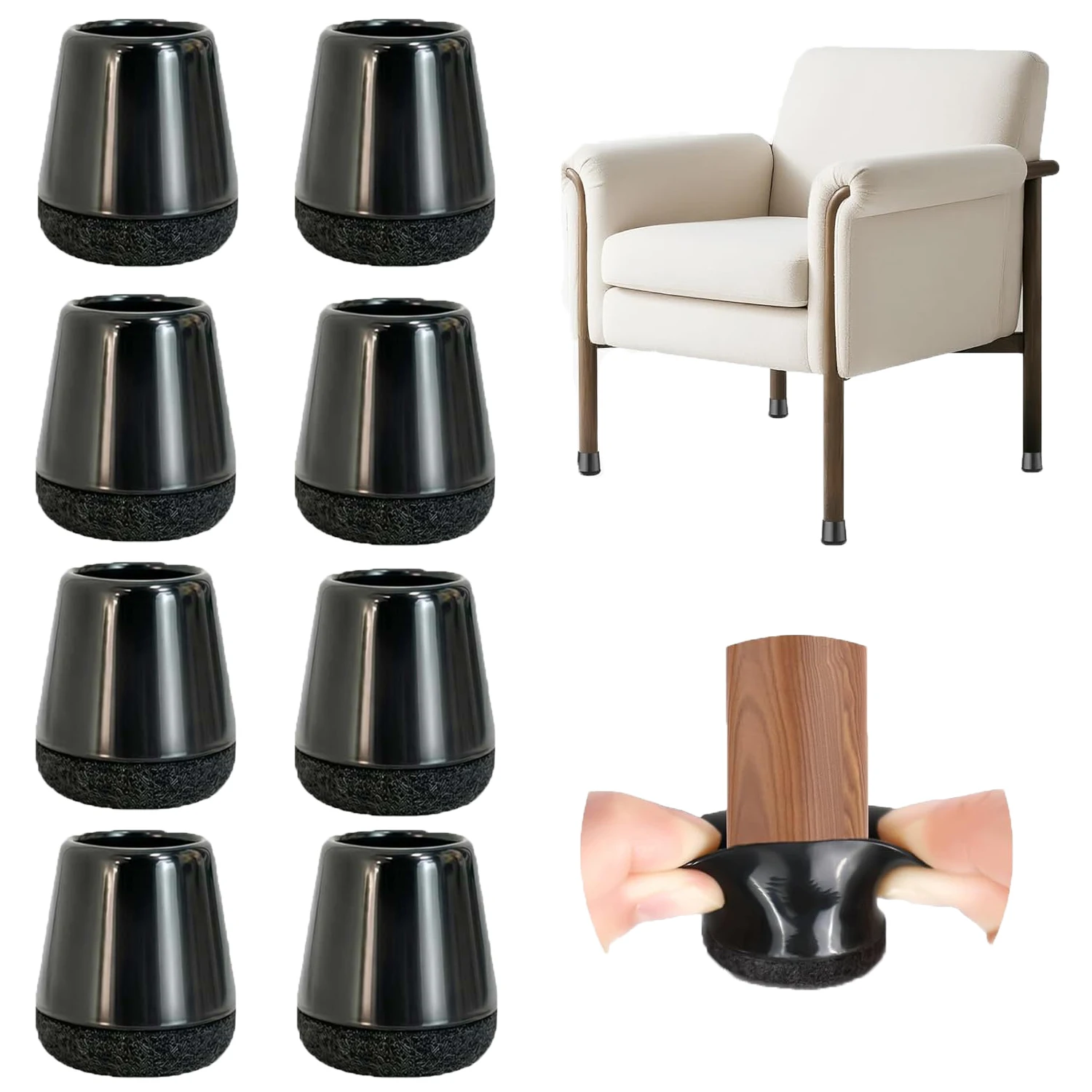8PCS Silicone Chair Leg Protectors Non Slip 360° Wrapped Felt Furniture Feet Pad for Hardwood Floor Anti Scratch Noise Reduction
8PCS Silicone Chair Leg Protectors Non Slip 360° Wrapped Felt Furniture Feet Pad for Hardwood Floor Anti Scratch Noise Reduction