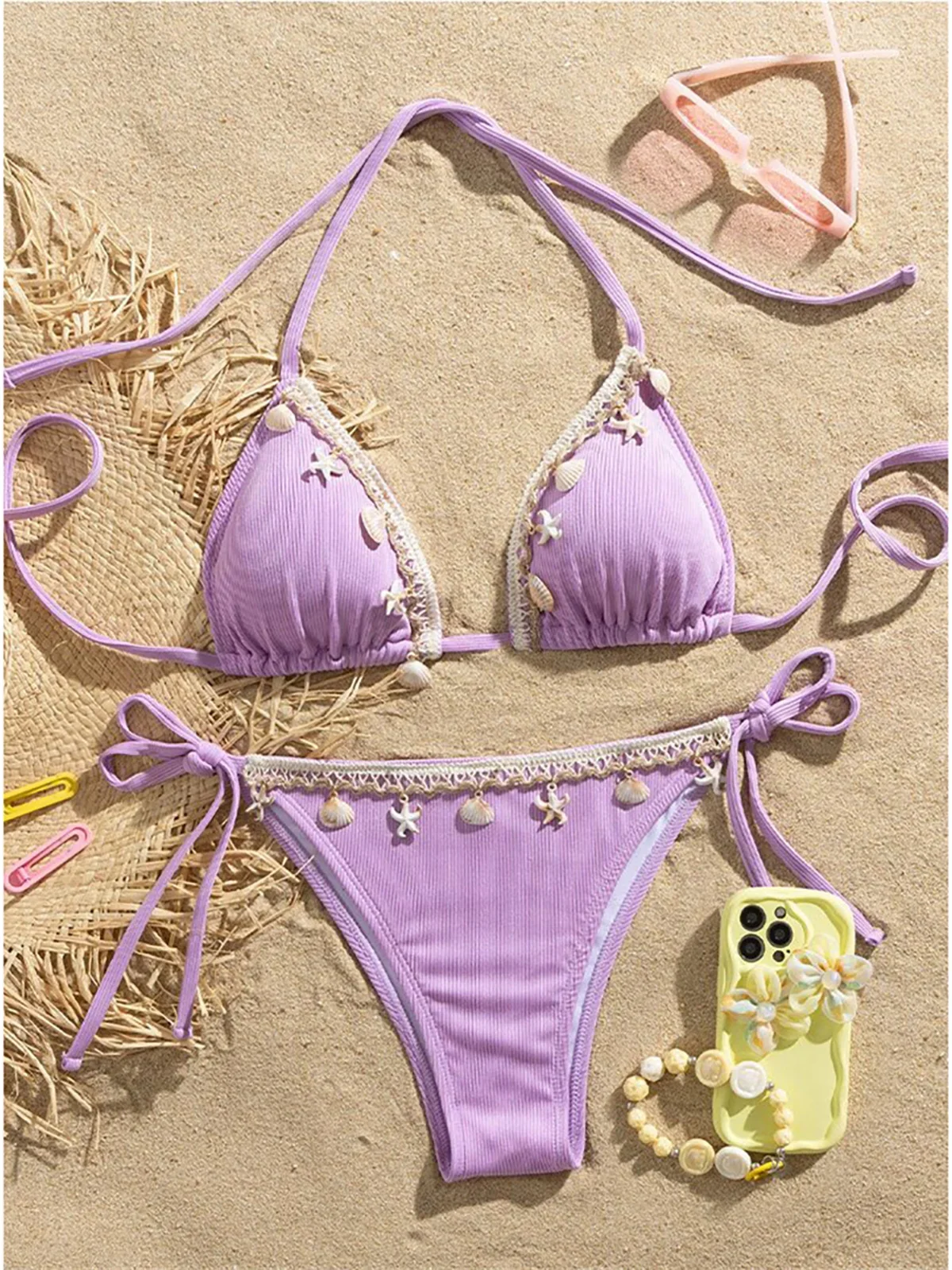 S - XL 5 Colors Ribbed Halter Strappy Bikini Female Swimsuit Women Swimwear Two-pieces Bikini set Bather Bathing Suit Swim K6306
S - XL 5 Colors Ribbed Halter Strappy Bikini Female Swimsuit Women Swimwear Two-pieces Bikini set Bather Bathing Suit Swim K6306