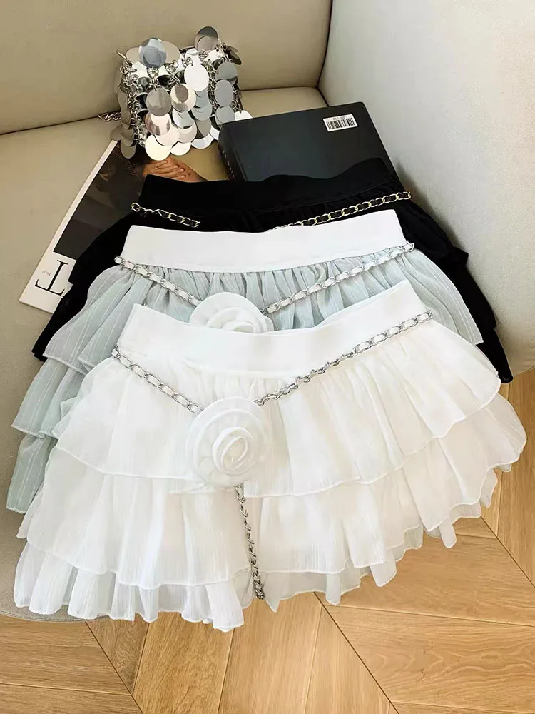 Y2K Sweet Ruffles Mini Skirt Women Kawaii Lolita Chiffon A Line Skirts Harajuku Japanese High Waist Folds Ball Puffy Skirt Mujer
Y2K Sweet Ruffles Mini Skirt Women Kawaii Lolita Chiffon A Line Skirts Harajuku Japanese High Waist Folds Ball Puffy Skirt Mujer