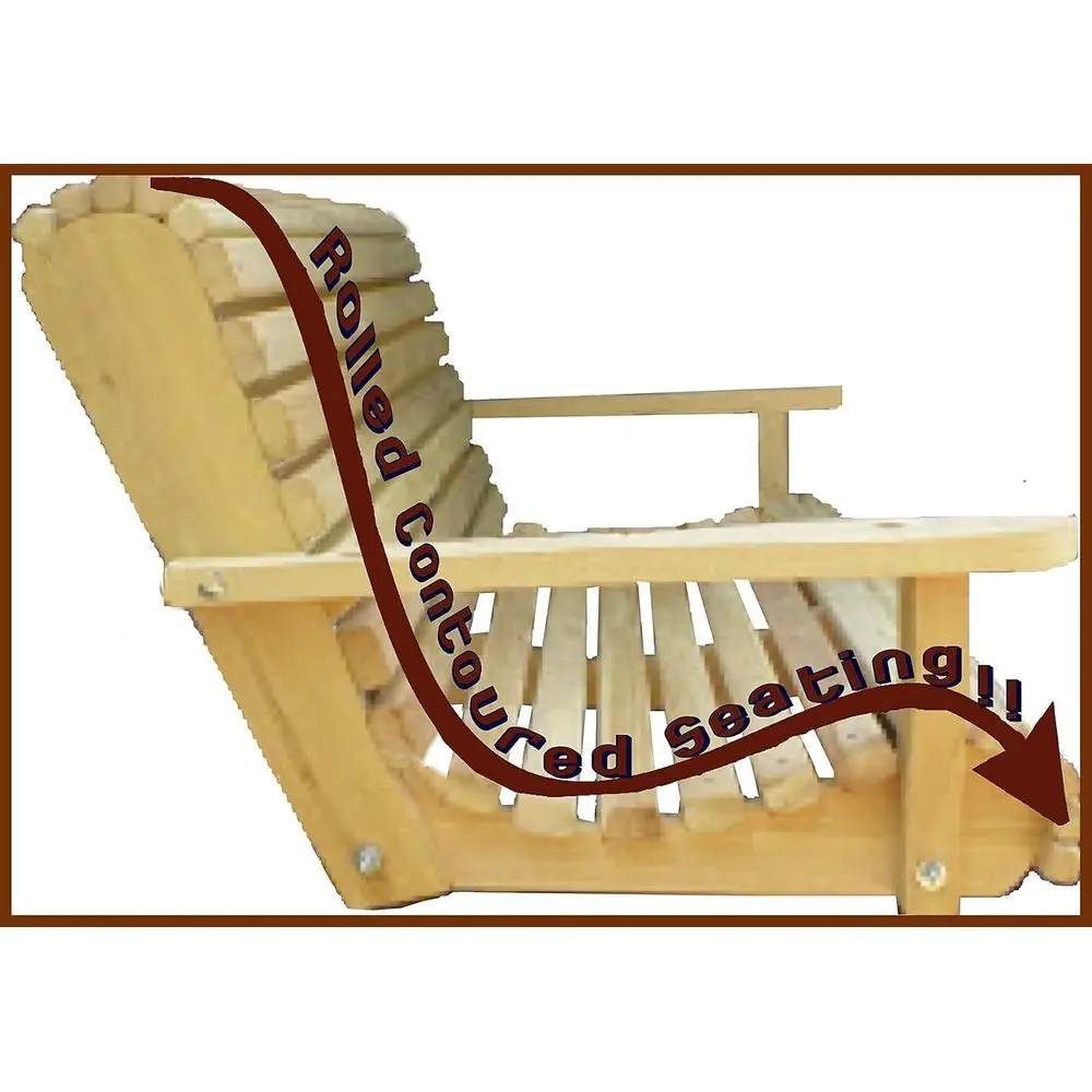 American-Made Cypress Wood Rollback Porch Swing with Stainless Steel Hardware
American-Made Cypress Wood Rollback Porch Swing with Stainless Steel Hardware
