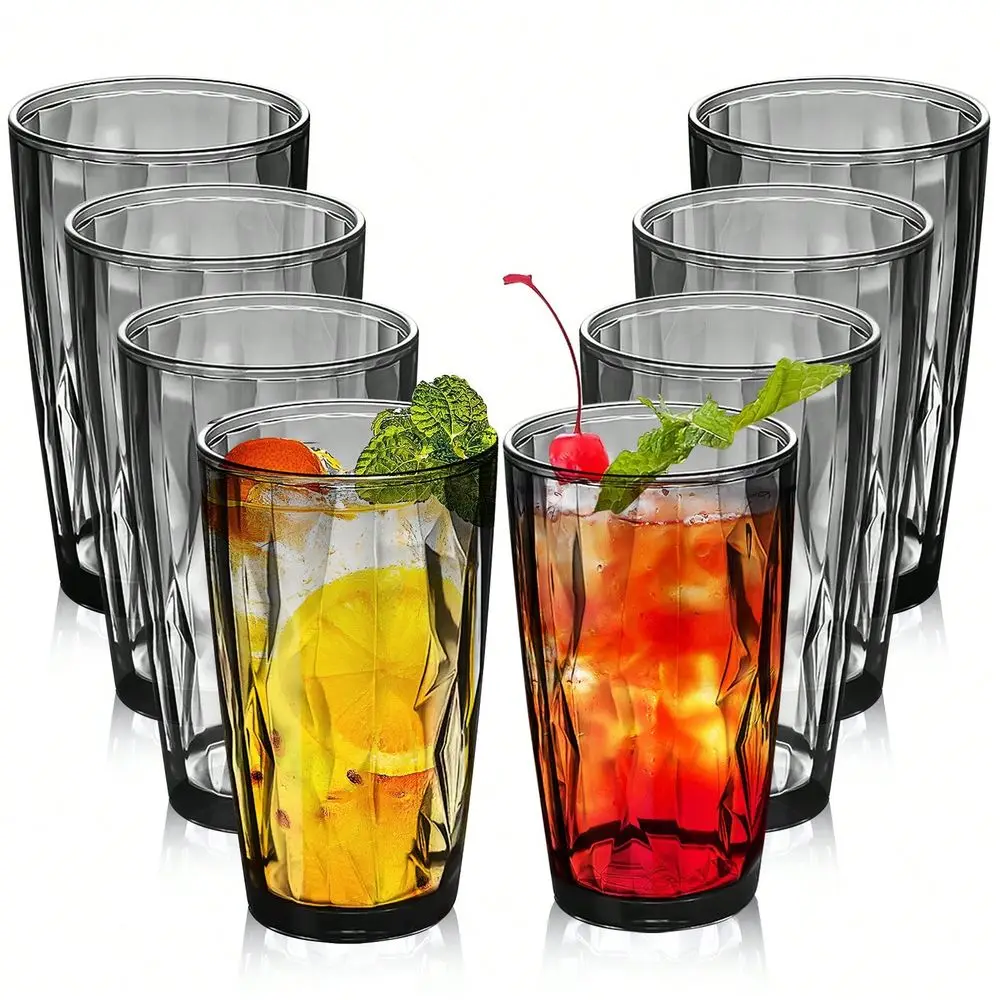16oz Unbreakable Acrylic Cups Reusable Plastic Tumblers For Water, Juice Wine DishwasherProof Grey Drinking Glasses For Indoor
16oz Unbreakable Acrylic Cups Reusable Plastic Tumblers For Water, Juice Wine DishwasherProof Grey Drinking Glasses For Indoor