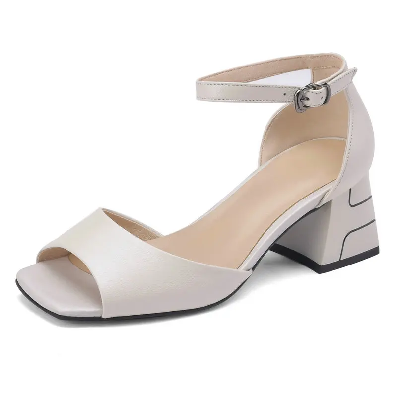 2023 New Size 34-40 Concise Solid Colors Sheepskin Sandals Woman Buckle Ladies Dress Shoes Thick High Heels Sandals
2023 New Size 34-40 Concise Solid Colors Sheepskin Sandals Woman Buckle Ladies Dress Shoes Thick High Heels Sandals