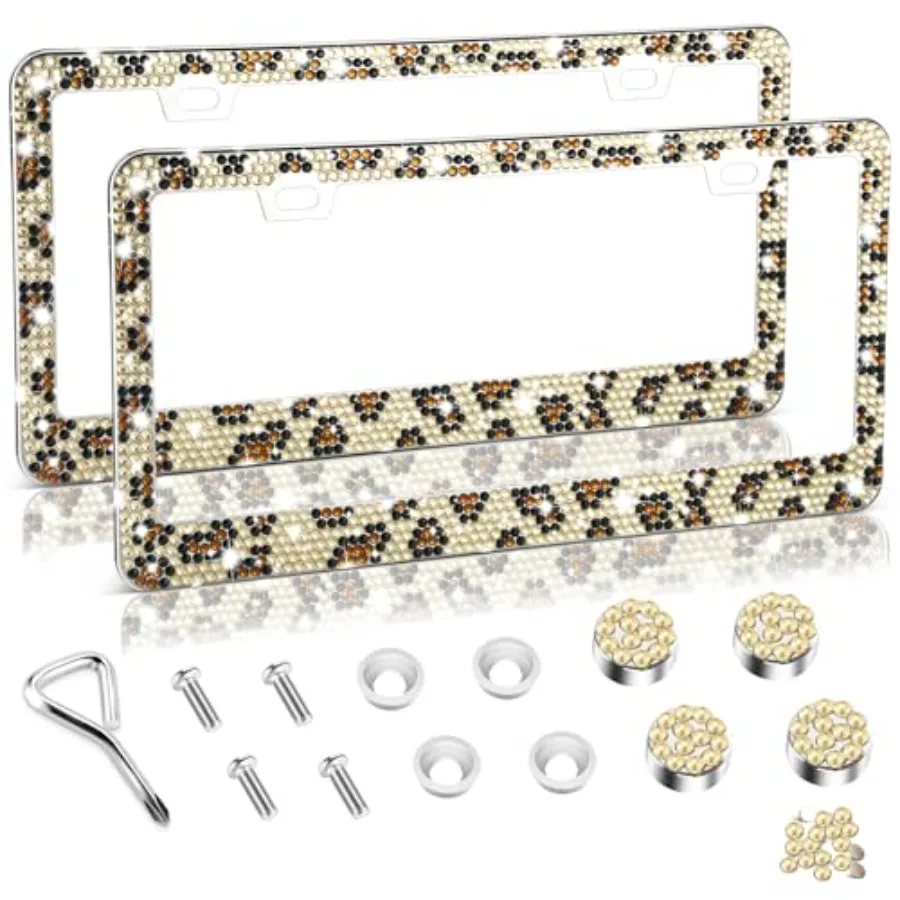 Bling License Plate Frame for Women, 2Pack Rhinestone Handcrafted Crystal Premium Stainless Steel, Stainless Steel Car Decorati
Bling License Plate Frame for Women, 2Pack Rhinestone Handcrafted Crystal Premium Stainless Steel, Stainless Steel Car Decorati