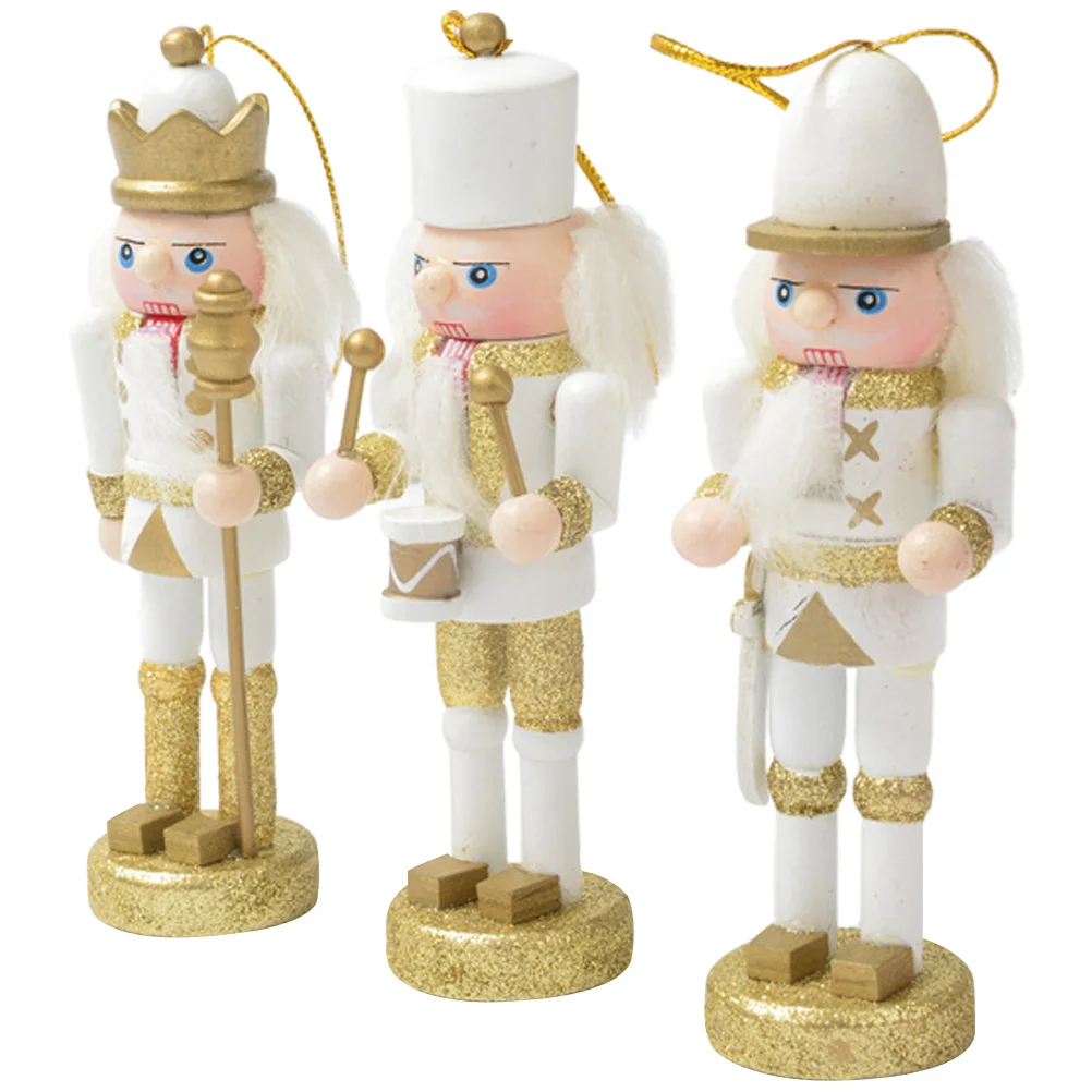 3 Pcs Puppet Nutcracker Pendant Child Christmas Decor Ornaments Bulk Wood Miniature Nutcrackers
3 Pcs Puppet Nutcracker Pendant Child Christmas Decor Ornaments Bulk Wood Miniature Nutcrackers