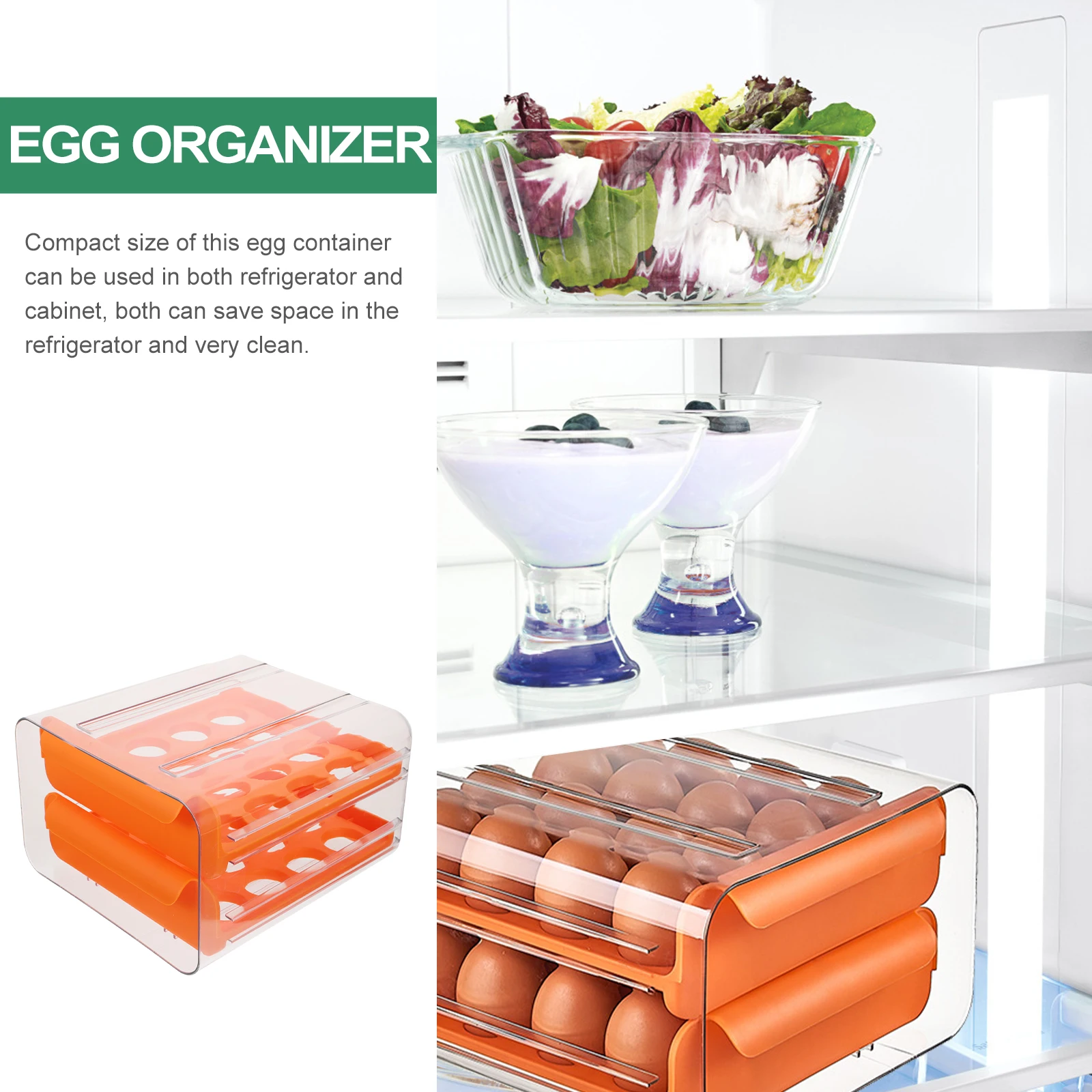 Drawer Egg Carton Eggs for Fridge Storage Box Orange Plastic Organizer Refrigerator
Drawer Egg Carton Eggs for Fridge Storage Box Orange Plastic Organizer Refrigerator