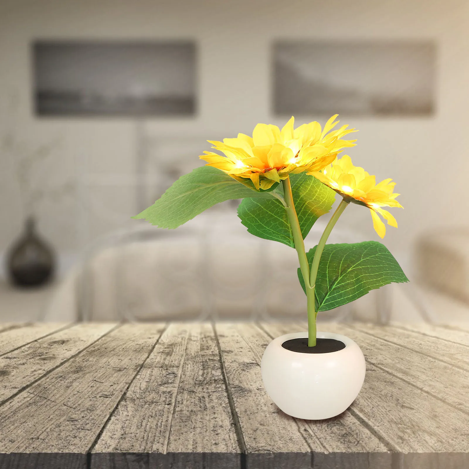 Sunflower Night Light Durable Plastic Bedroom Table Lamp Romantic Desktop Light Home Decor Warm Night Lamp
Sunflower Night Light Durable Plastic Bedroom Table Lamp Romantic Desktop Light Home Decor Warm Night Lamp