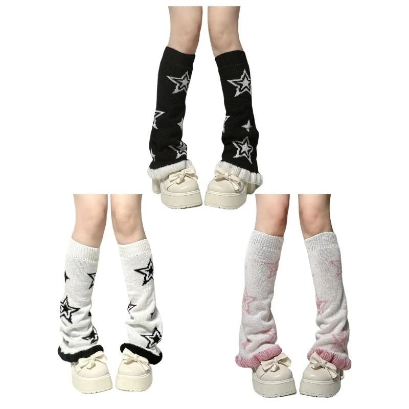 Punk Star Pattern Ruffle Trim Leg Warmers Aesthetic Women Knitted Halloween Accessories Boot Covers Flared Long Socks 15UB
Punk Star Pattern Ruffle Trim Leg Warmers Aesthetic Women Knitted Halloween Accessories Boot Covers Flared Long Socks 15UB