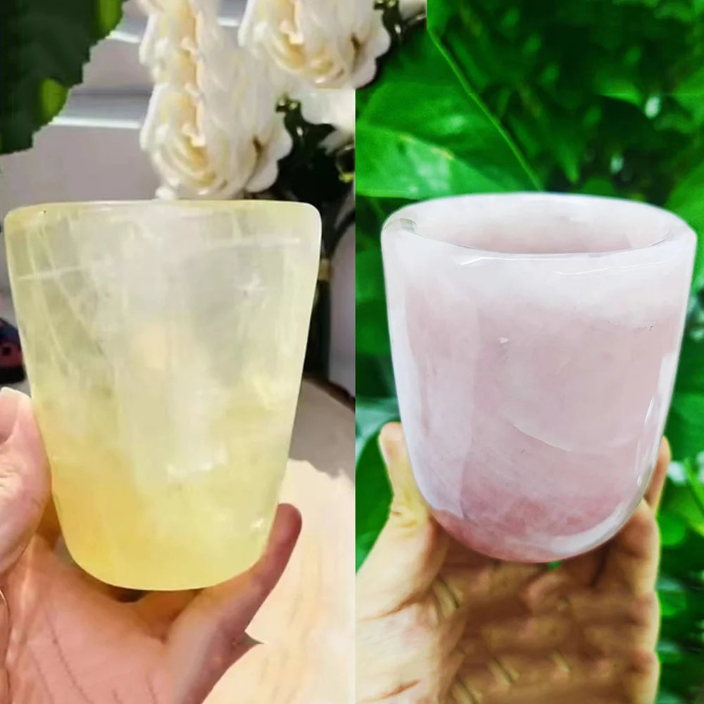 Natural Crystal Hand Made Craft Spiritual Healing Stone 8CM Rose Quartz Citrine Yellow Quartz Cup Beautiful Home Decoration Gift
Natural Crystal Hand Made Craft Spiritual Healing Stone 8CM Rose Quartz Citrine Yellow Quartz Cup Beautiful Home Decoration Gift