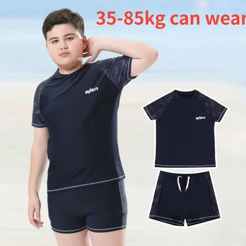 Children's Chubby Boys Swimsuit, Short Sleeve Polyester Swimwear, Swimming Competition Clothing Set, Plus Size, 35-85kg
Children's Chubby Boys Swimsuit, Short Sleeve Polyester Swimwear, Swimming Competition Clothing Set, Plus Size, 35-85kg