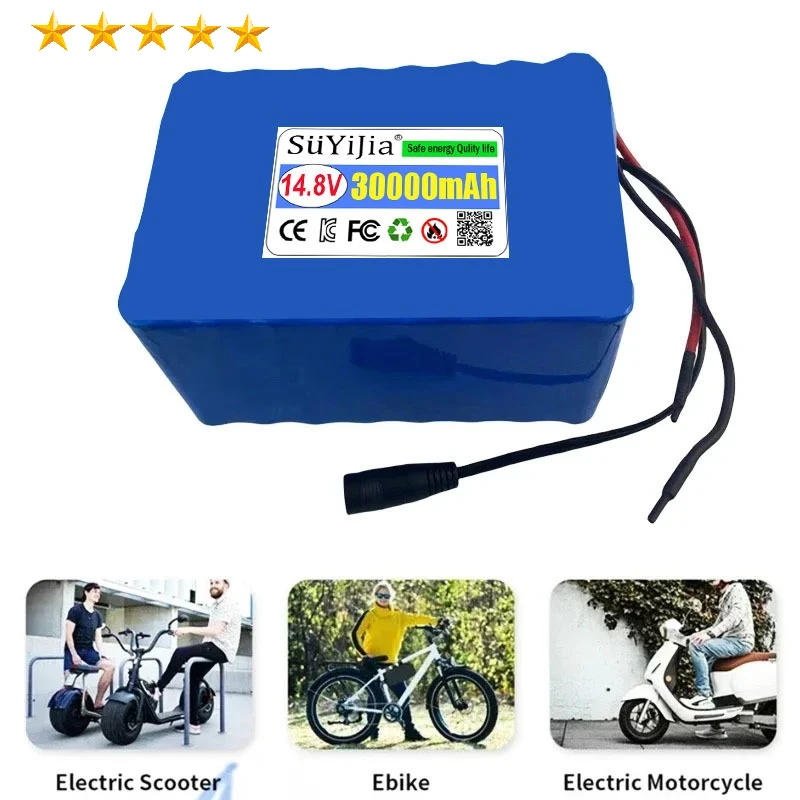 4S10P 30000mAh 444Wh 14.8V Lithium Battery Pack with 50A BMS for Inverter Smart Robot High-power Equipment Etc
4S10P 30000mAh 444Wh 14.8V Lithium Battery Pack with 50A BMS for Inverter Smart Robot High-power Equipment Etc