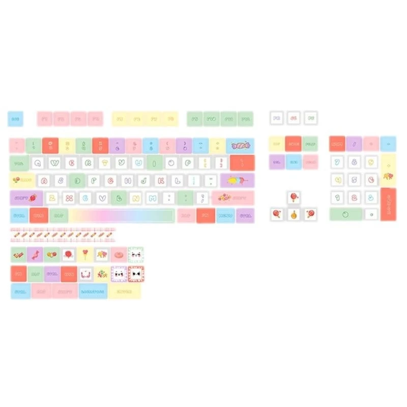 SZSU Keycaps 126 PBT HEAT Sublimation xda Candy Theme Клавные клавиши для игровых механических клавиатур xda Ключки Долгосрочное
SZSU Keycaps 126 PBT HEAT Sublimation xda Candy Theme Клавные клавиши для игровых механических клавиатур xda Ключки Долгосрочное