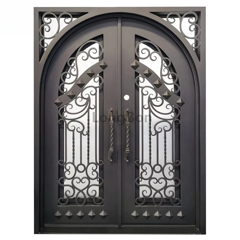 Modern entrance double entrance door wrought iron fiberglass anti-theft swing opening decoration can be customized design
Modern entrance double entrance door wrought iron fiberglass anti-theft swing opening decoration can be customized design