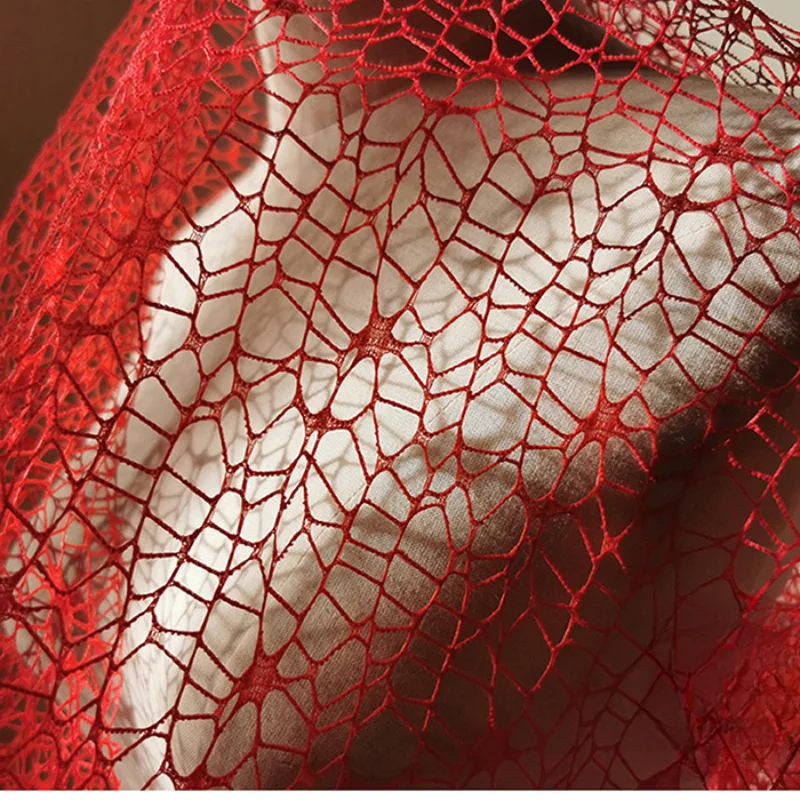 Mesh Series Flame Red Irregular Hollow Mesh Fabric Wedding Veil Skirt Background Fabric Designer Fabric
Mesh Series Flame Red Irregular Hollow Mesh Fabric Wedding Veil Skirt Background Fabric Designer Fabric