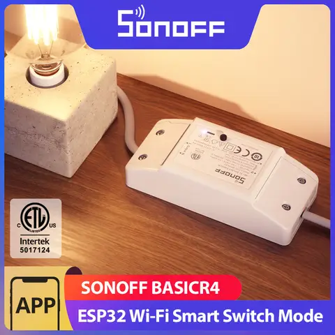 SONOFF BASICR4 Wi-Fi Smart Switch ESP32 Chip Reliable Safe Magic Switch Mode eWeLink Remote Control Works with Alexa Google Home