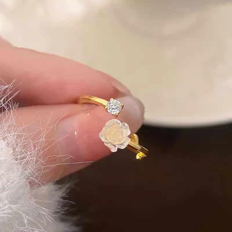 Real 100% 925 Sterling Silver18k Gold Brilliant flowers Cubic zirconia Open Rings For Women Elegant Fine Jewelry Party delicate
Real 100% 925 Sterling Silver18k Gold Brilliant flowers Cubic zirconia Open Rings For Women Elegant Fine Jewelry Party delicate