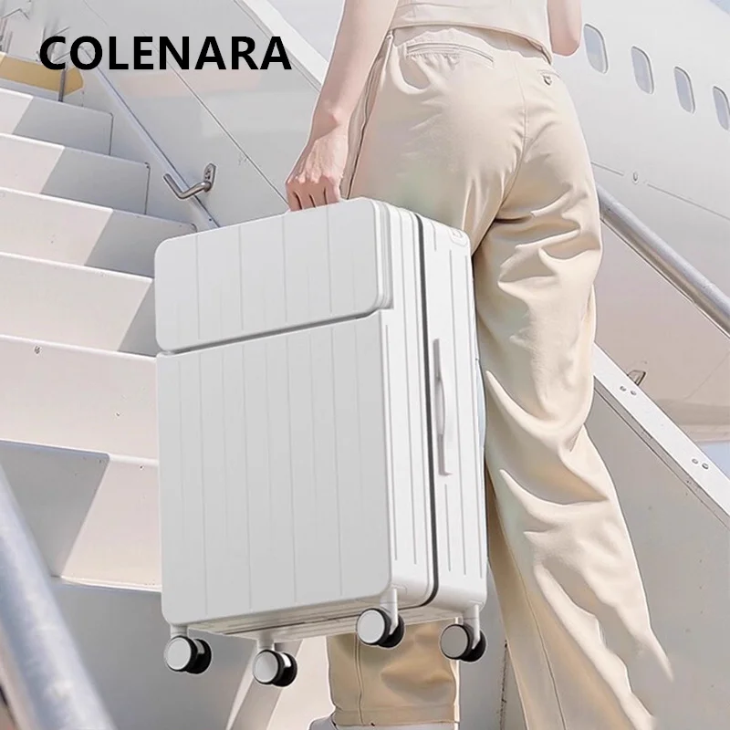 COLENARA Новый чемодан 20 "22" 24 "26 дюймов с передним отверстием для ноутбука, посадочный чехол с зарядкой через USB, чехол на колесиках, дорожная сумка для багажа
COLENARA Новый чемодан 20 "22" 24 "26 дюймов с передним отверстием для ноутбука, посадочный чехол с зарядкой через USB, чехол на колесиках, дорожная сумка для багажа