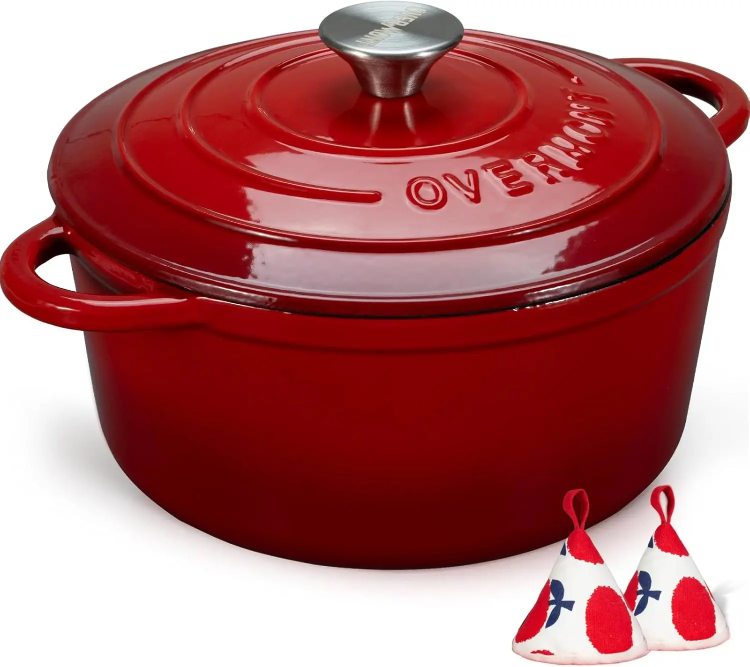 Эмалированная чугунная голландская духовка — кастрюля 5,5QT с крышкой, кулинарная книга и ватные папки — сверхпрочная посуда для тушения, тушения
Эмалированная чугунная голландская духовка — кастрюля 5,5QT с крышкой, кулинарная книга и ватные папки — сверхпрочная посуда для тушения, тушения