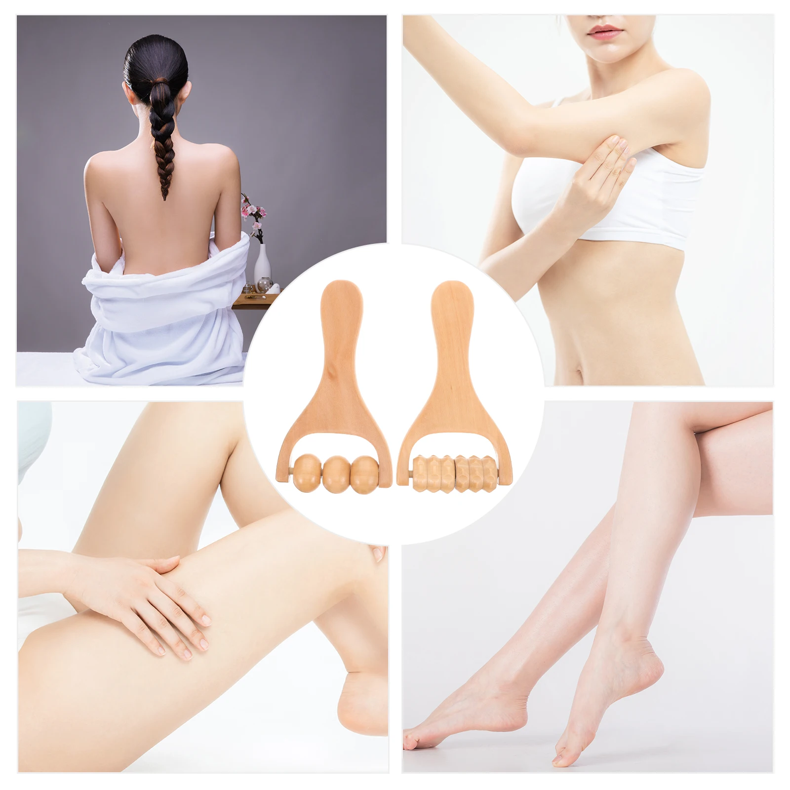 2pcs Massage Roller Natural Wood Foot Massager Handheld Shoulder Neck Legs Back Ergonomic Spa Tool Travel Lightweight
2pcs Massage Roller Natural Wood Foot Massager Handheld Shoulder Neck Legs Back Ergonomic Spa Tool Travel Lightweight