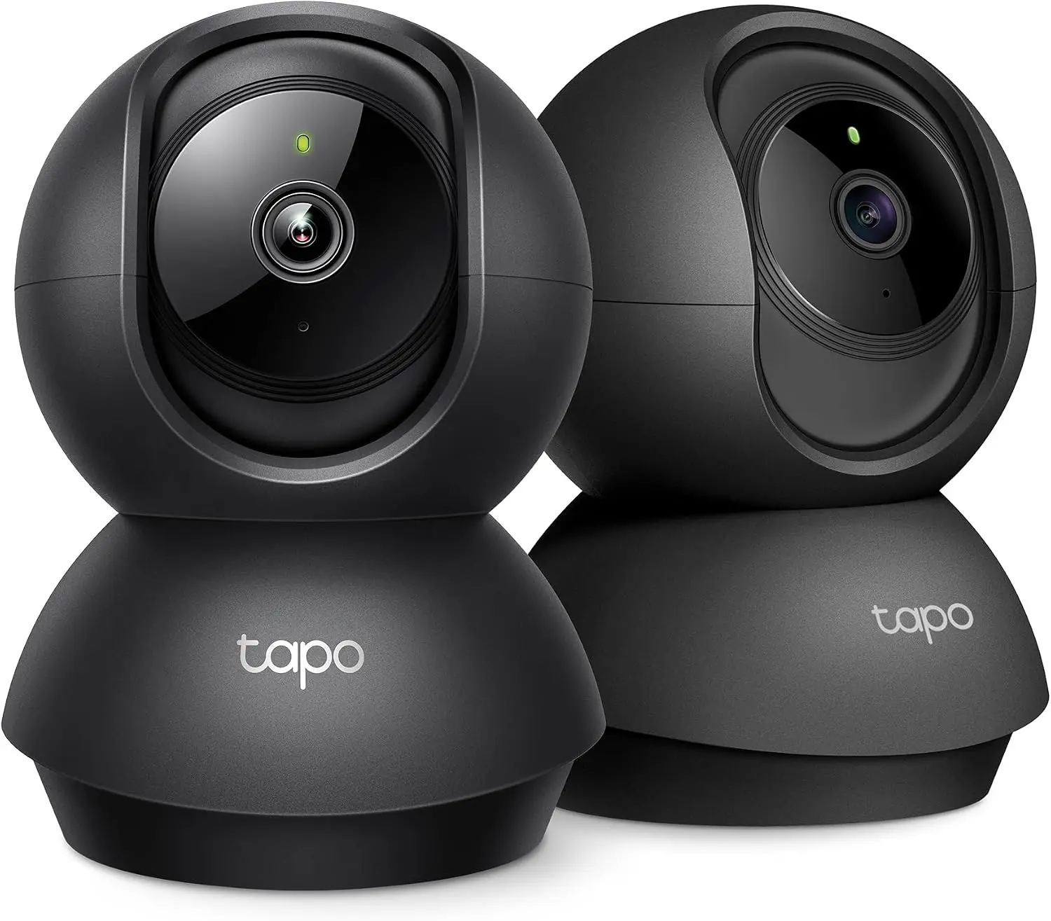 2K Indoor Pan/Tilt Security Camera, Baby & Pet Monitor, Motion Detection, 2-Way Audio, Night Vision, Local Storage, 2-Pack