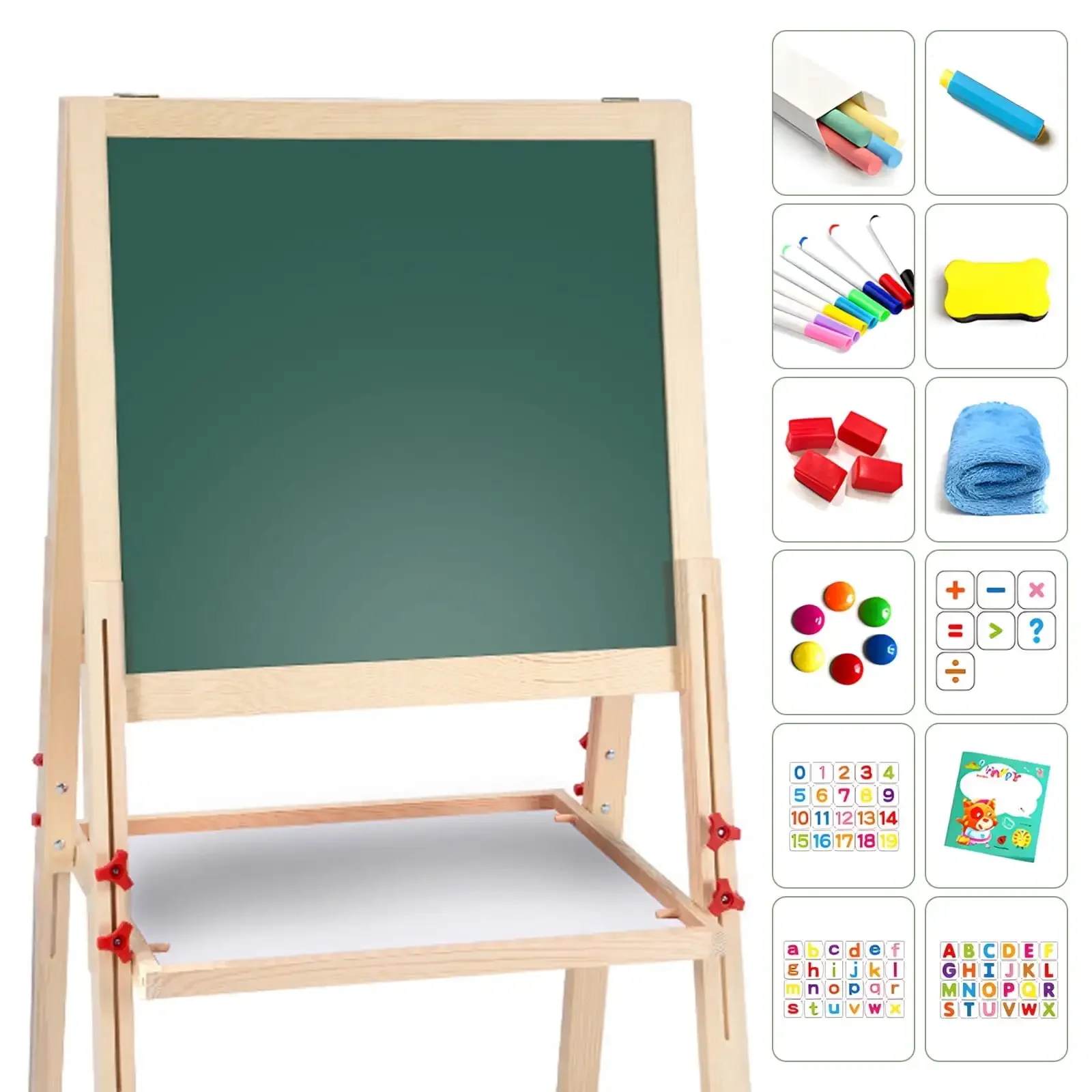 Art Easel for Kids, Adjustable Magnetic Double Sided Wooden Toddler Easel with Deluxe Accessories for Ages 2-8
Art Easel for Kids, Adjustable Magnetic Double Sided Wooden Toddler Easel with Deluxe Accessories for Ages 2-8