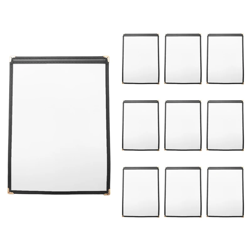 10 Pack Of Menu Covers - Single Page, 2 View, Fits 8.5 X 11 Inch Paper - Restaurant Menu Covers
10 Pack Of Menu Covers - Single Page, 2 View, Fits 8.5 X 11 Inch Paper - Restaurant Menu Covers