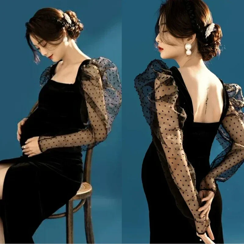 Photography Props Maternity Dresss For Pregnant Women Photo Shooting Maxi Dresses Black Lace Sleve Pregnancy Maxi Dresses Clothe
Photography Props Maternity Dresss For Pregnant Women Photo Shooting Maxi Dresses Black Lace Sleve Pregnancy Maxi Dresses Clothe