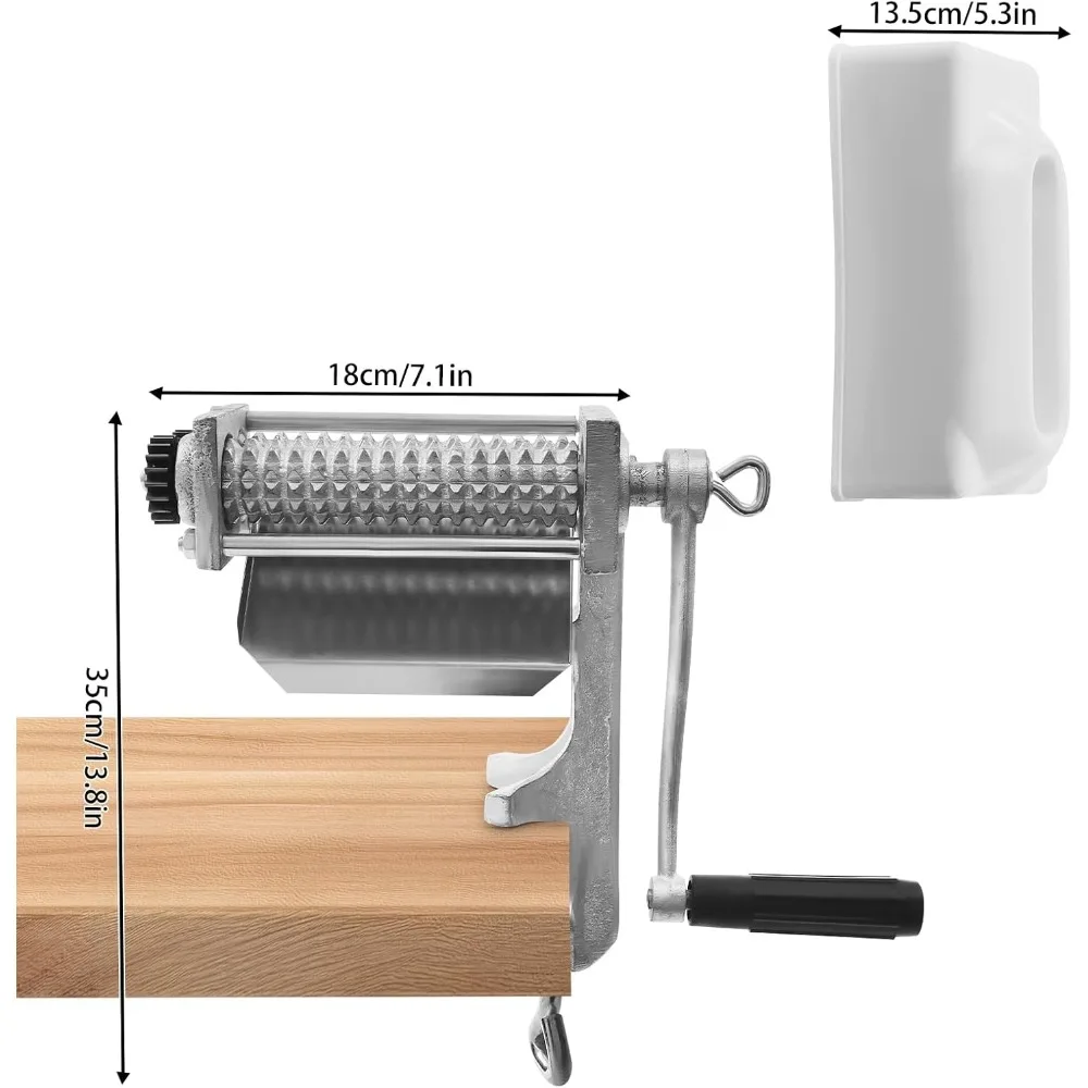 Manual Meat Tenderizer Tool, Steak Flatten Cuber Rolling Meat Poultry Tenderizer Machine with Stainless Steel Blades for Beef
Manual Meat Tenderizer Tool, Steak Flatten Cuber Rolling Meat Poultry Tenderizer Machine with Stainless Steel Blades for Beef