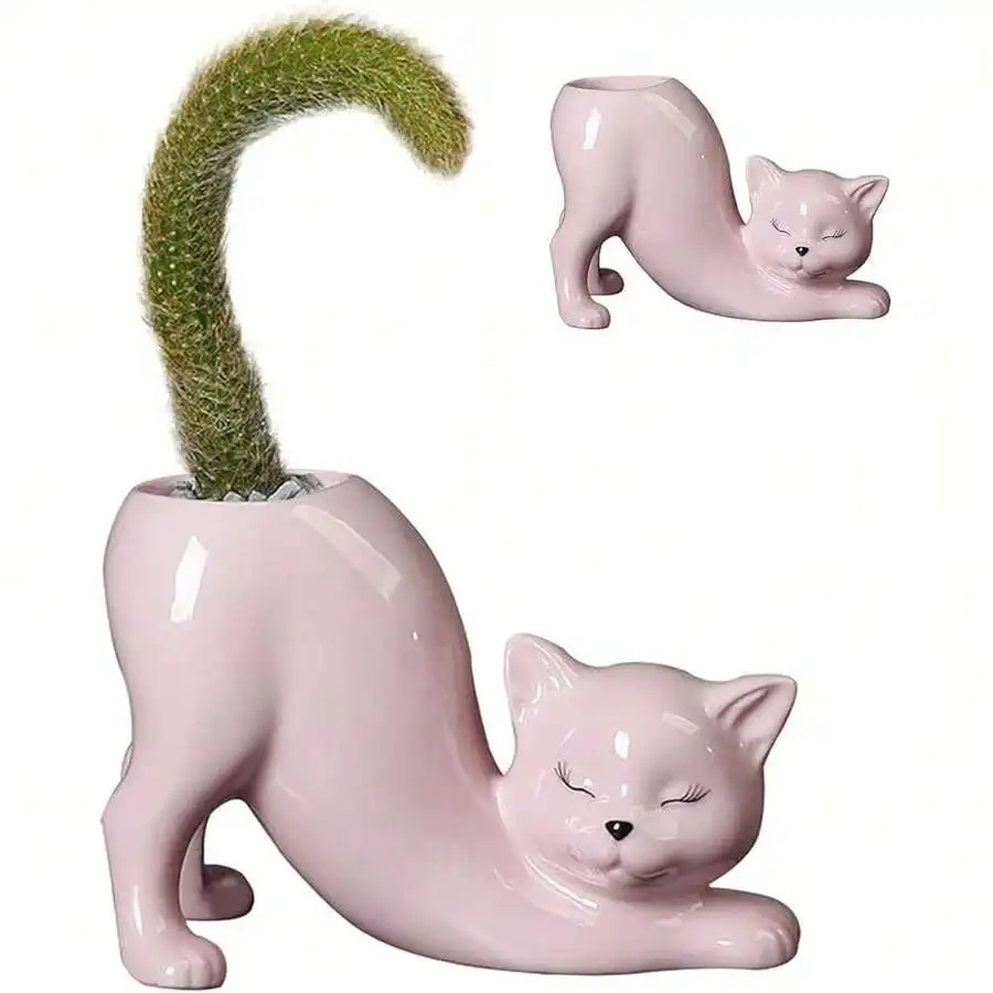 Unique Sit Cat Small Planter Pot, Cute Kitty Succulent Indoor Flowerpot Animal Succulent Plant Pot Holder, Novelt
Unique Sit Cat Small Planter Pot, Cute Kitty Succulent Indoor Flowerpot Animal Succulent Plant Pot Holder, Novelt