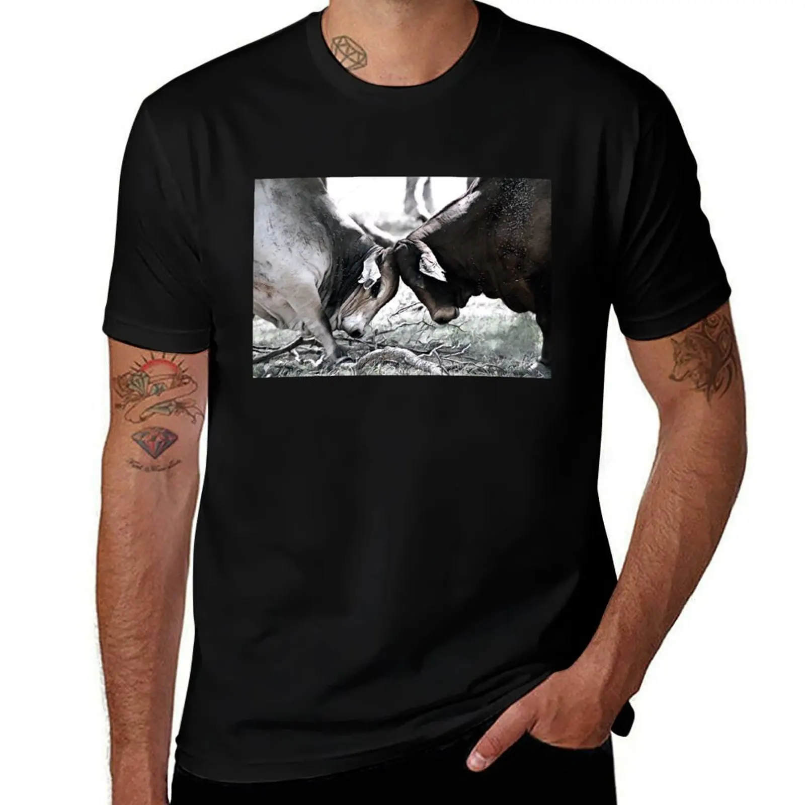 BULL FIGHT IN THE OUTBACK, MAKES GREAT TEE SHIRT ART T-Shirt boys animal print t shirts for men
BULL FIGHT IN THE OUTBACK, MAKES GREAT TEE SHIRT ART T-Shirt boys animal print t shirts for men