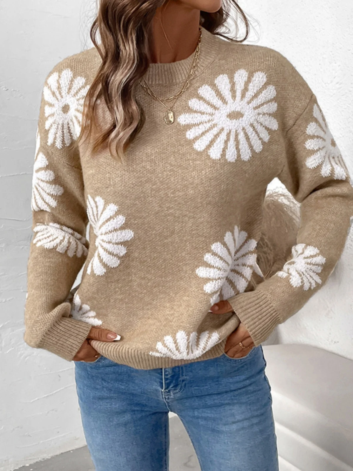 Floral Print Long Sve round Ne Sweater Casual Sweet Sle Women's Sweatirt Velvet irt Straight Cut Chinese Brand
Floral Print Long Sve round Ne Sweater Casual Sweet Sle Women's Sweatirt Velvet irt Straight Cut Chinese Brand