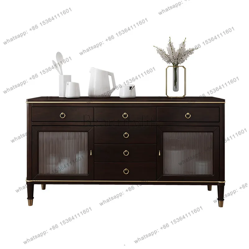 American light luxury solid wood dining side cabinet light luxury living room tea cabinet
American light luxury solid wood dining side cabinet light luxury living room tea cabinet