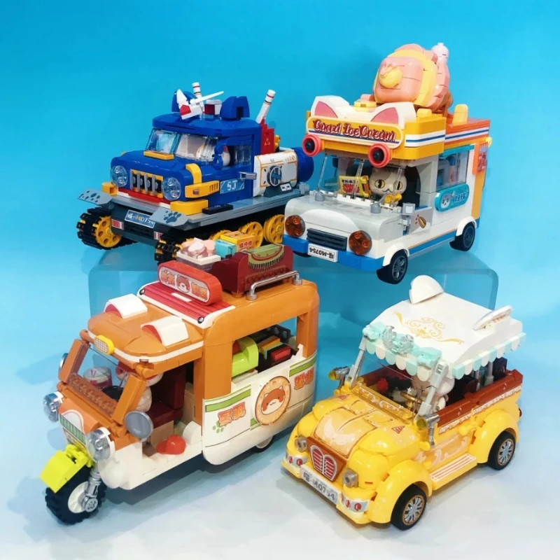 Building Blocks City Series Cats Food Truck Fruit/Ice Cream Shop Diy Ornaments Toy Models Assembled Children'S Building Toy
Building Blocks City Series Cats Food Truck Fruit/Ice Cream Shop Diy Ornaments Toy Models Assembled Children'S Building Toy
