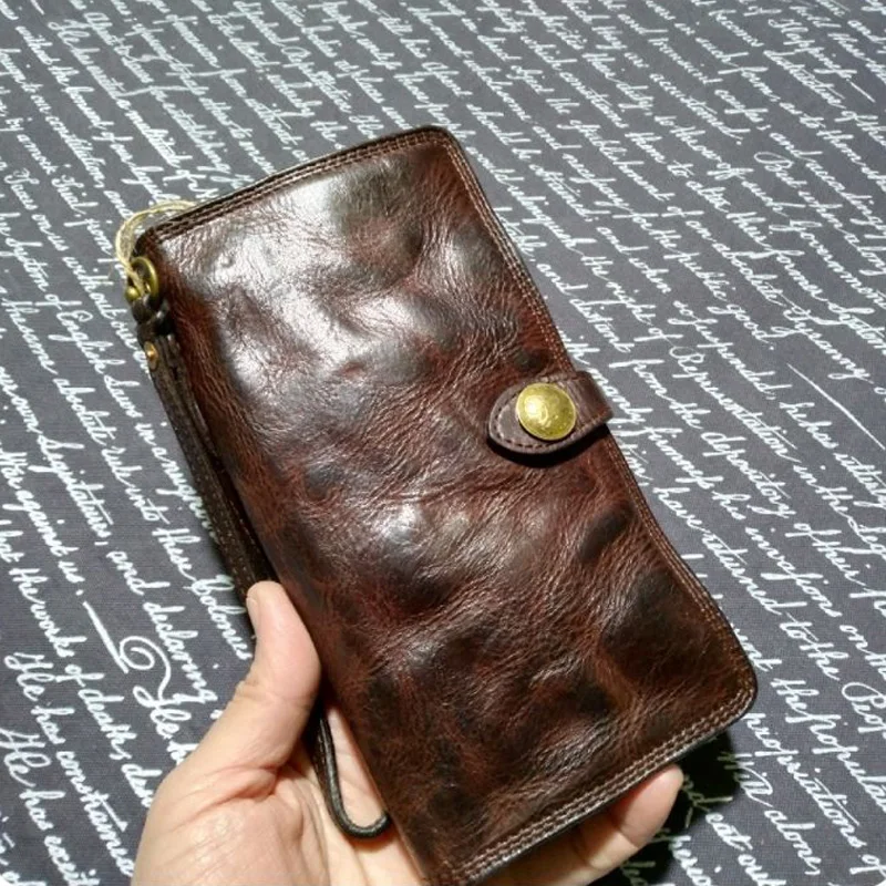 AETOO Men's long purse multi-slot vintage cowhide men's and women's fashion wallet May khaki texture money clip arm in arm
AETOO Men's long purse multi-slot vintage cowhide men's and women's fashion wallet May khaki texture money clip arm in arm