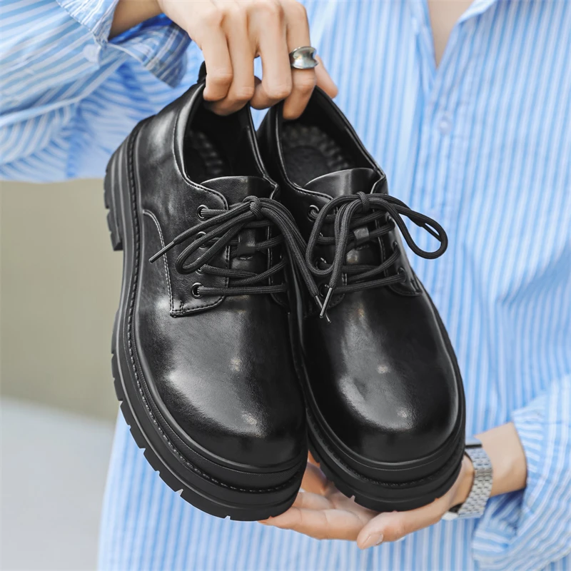 Thick soled Derby men's leather shoes Fashionable classic minimalist style Outdoor leisure business Adult quality wedding shoes
Thick soled Derby men's leather shoes Fashionable classic minimalist style Outdoor leisure business Adult quality wedding shoes