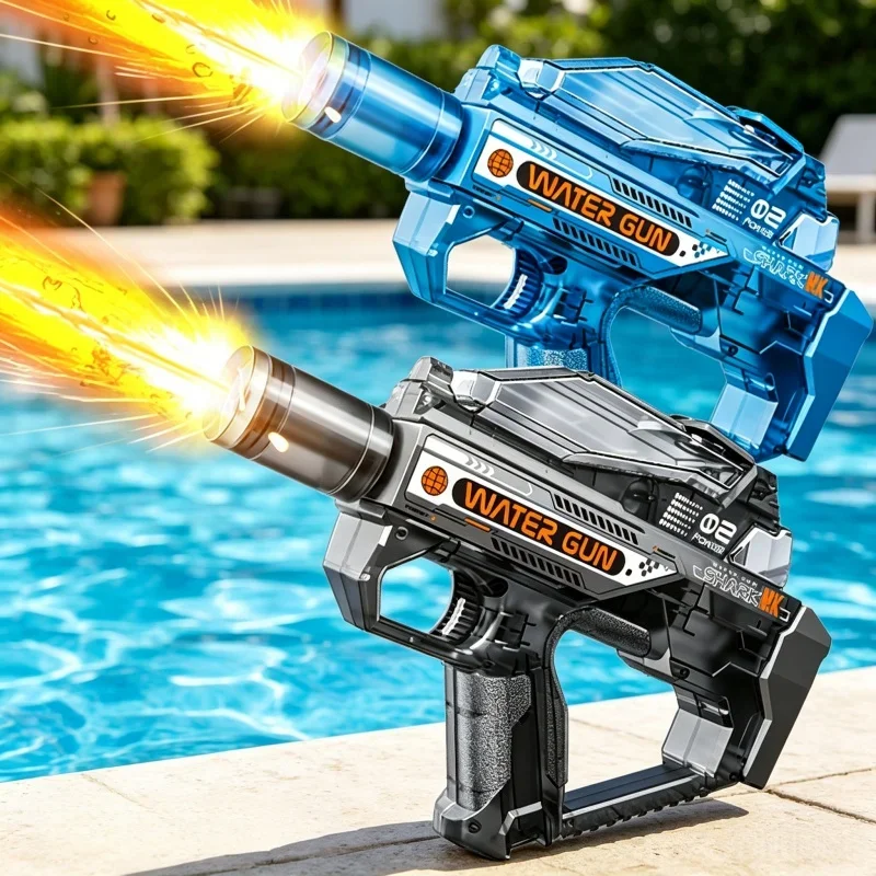 Transparent Electric Water Gun for Kids LED Light Powerful Automatic Water Blasters Summer Outdoor Shooting Games Children Toys
Transparent Electric Water Gun for Kids LED Light Powerful Automatic Water Blasters Summer Outdoor Shooting Games Children Toys